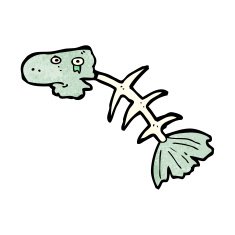 Cartoon Fish Bones N19