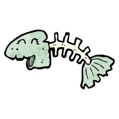 Cartoon Fish Bones N20