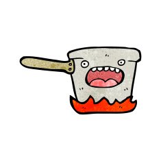 cartoon kitchen saucepan N9