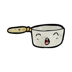 cartoon kitchen saucepan N11
