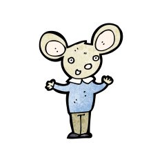 cartoon mouse with clothes N2