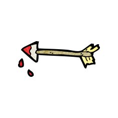cartoon shooting arrow N5