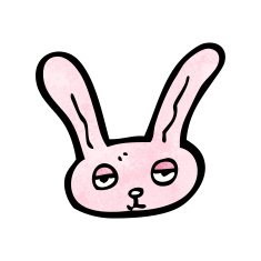 cartoon pink bunny rabbit N10