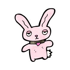 cartoon pink bunny rabbit N11