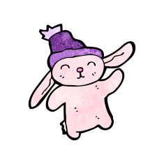 cartoon pink bunny rabbit N12