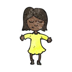 cartoon happy girl N111