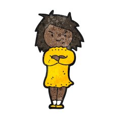 cartoon annoyed girl N27