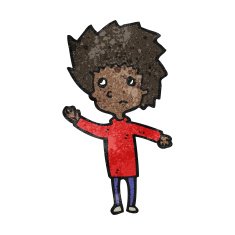 cartoon nervous boy N13