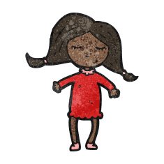 cartoon happy girl N112