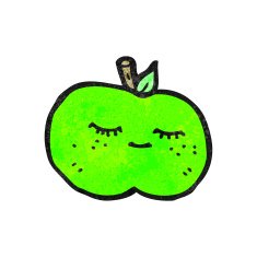 Cute Cartoon Apple N10