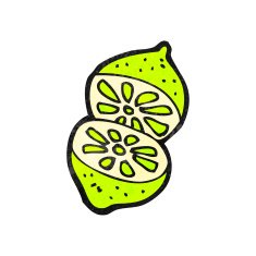 cartoon cut lime N2