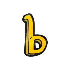 Cartoon Letter B N24