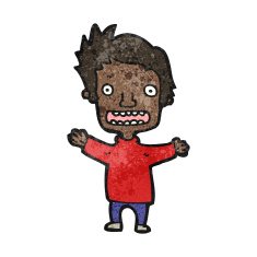 cartoon stressed boy N13