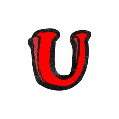 cartoon letter u N18