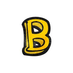 Cartoon Letter B N25