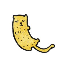 funny cartoon cat N140