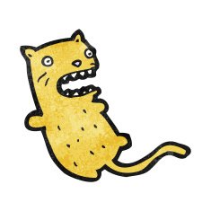 funny cartoon cat N141