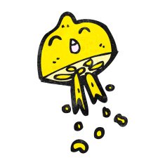 cartoon squirting lemon N11