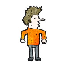 Cartoon Man Shrugging Shoulders N69