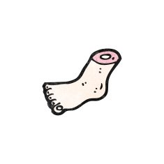 gross severed foot cartoon N3