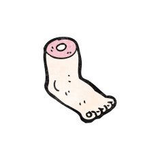 gross severed foot cartoon N4