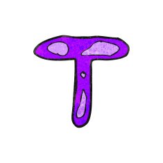 child's drawing of the letter t N2