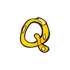 child's drawing of the letter q N2