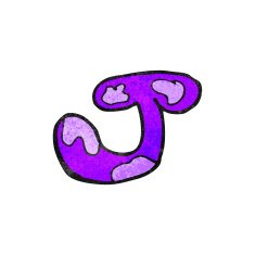 child's drawing of the letter j N2