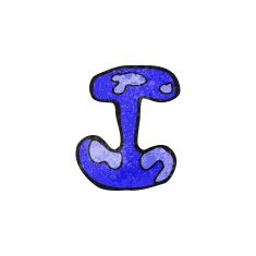 child's drawing of the letter i N2