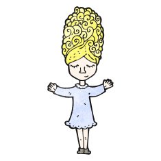 cartoon happy blond girl N14