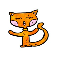 funny cartoon cat N143