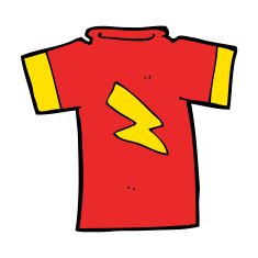cartoon t shirt with lightning bolt N11