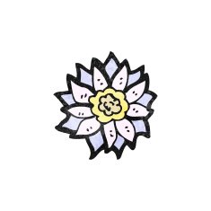cartoon flower N487