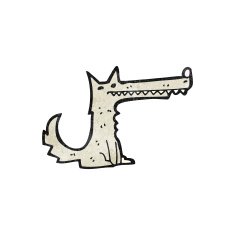 Cartoon Wolf N100