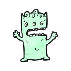 cartoon little alien N33