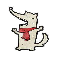Cartoon Wolf N103