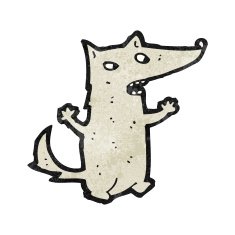 Cartoon Wolf N104