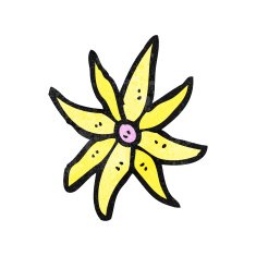 cartoon flower N488