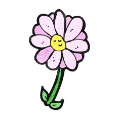 cartoon flower N490