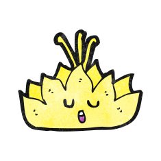 cartoon lotus flower character N5
