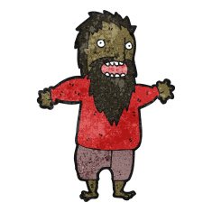cartoon bearded man N60