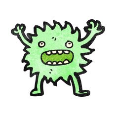 cartoon furry little monster N12