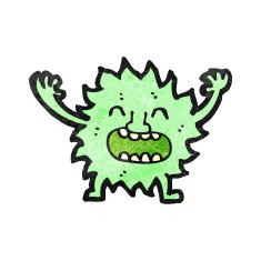 cartoon furry little monster N13