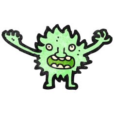 cartoon furry little monster N15