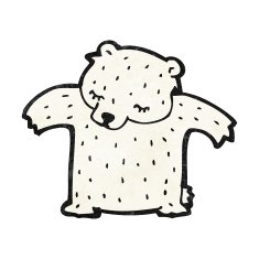 Cartoon Polar Bear N112