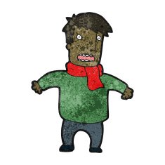 Cartoon Man Shrugging Shoulders N70