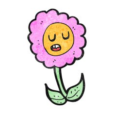 cartoon flower N491