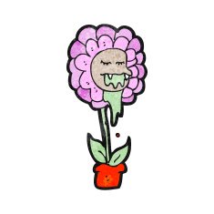cartoon flower N492