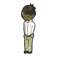 cartoon shy boy N23