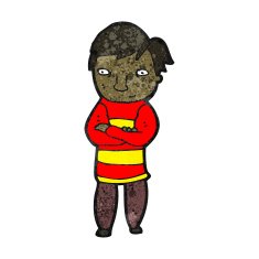 cartoon nervous man N168